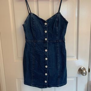 Zara True Denim Button Dress